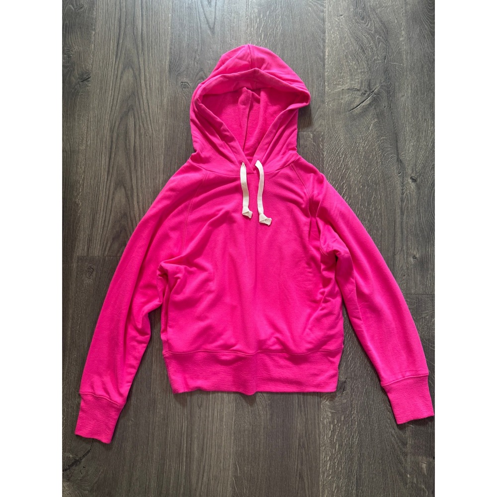 J.Crew Hoodie XS Hot Pink Soft Modal Blend Kangaroo Pocket Sweatshirt NWOT